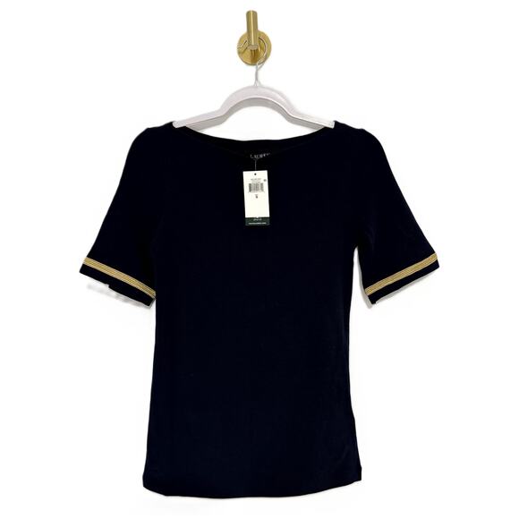 Ralph Lauren boatneck, NWT Blue embossed buttons for signature Lauren style - Picture 2 of 11